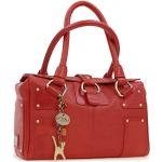 Catwalk Collection Handbags - Cuir Véritable - Sac Porté Main/Sac à Main/Sac porté épaule - Femme - CLAUDIA - Rouge