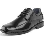Chaussures oxford noires vegan à bouts carrés à élastiques Pointure 45 look business pour homme 