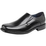 Chaussures oxford d'automne noires respirantes à bouts carrés à élastiques Pointure 45 look business pour homme 