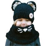 CCZZ Bonnet de Laine Tricote Hiver pour Enfant Cha