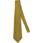 Cravates en soie de créateur Céline jaune moutarde à rayures seconde main Tailles uniques pour homme 