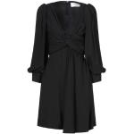 Robes de créateur Céline noires en soie à manches longues courtes à manches longues Taille S pour femme en promo 