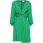 Robes de créateur Céline vertes en viscose à manches longues courtes à manches longues Taille XS pour femme 