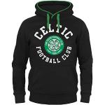 Celtic FC Officiel - Sweat-Shirt à Capuche - imprimé Graphique - en Polaire - Homme - Noir - XL