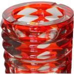 Cendriers design rouges en cristal 