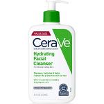 Produits nettoyants visage CeraVe non comédogènes à l'acide hyaluronique sans parfum pour le visage hydratants pour peaux normales texture crème 