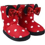 Chaussons rouges en polyester Mickey Mouse Club Minnie Mouse Pointure 32 look fashion pour homme 