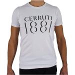 T-shirts Cerruti 1881 blancs en coton à manches courtes à manches courtes à col rond Taille L look fashion pour homme 