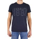T-shirts Cerruti 1881 bleu marine en coton à manches courtes à manches courtes à col rond Taille M look fashion pour homme 