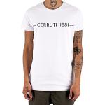 T-shirts Cerruti 1881 blancs à manches courtes à manches courtes à col rond Taille S look fashion pour homme 