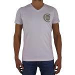T-shirts col V Cerruti 1881 blancs en coton à manches courtes à col en V Taille L look fashion pour homme 