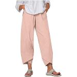 Pantalons de Golf roses en cuir synthétique Taille XL plus size pour femme 
