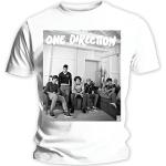 CHABA Large White Ladies One Direction Band Lounge T-T-Shirts à Manches Courtes(Large)