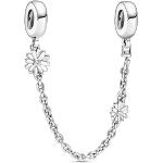 Bracelets de perles Pandora argentés en argent à perles à motif fleurs look fashion pour femme 