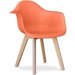 Chaises design orange scandinaves 