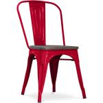 Chaises en bois rouges en bois 