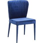 Chaises design KARE DESIGN bleues en velours rétro 