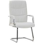 Chaises design Clp blanches à rayures en cuir synthétique avec dossier modernes 