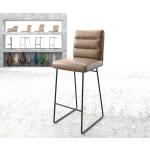 Chaises de bar DELIFE Pela-Flex marron laquées en cuir synthétique en promo 