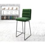 Chaises de bar DELIFE Pela-Flex vertes laquées en velours en promo 