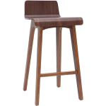 Chaise de bar scandinave bois foncé H65 cm baltik - Noyer