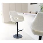 Chaises de bar DELIFE blanches en polyester à hauteur réglable modernes 