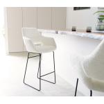 Chaises de bar DELIFE blanches en polyester modernes 
