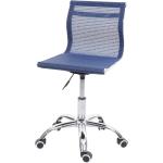 Chaise De Bureau Hwc-K53, Chaise Pivotante Chaise De Bureau Chaise D'ordinateur, Tissu Résille/TextileBleu