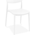 Chaise de cuisine 'OMA' en matière plastique blanche