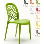 Chaises design vertes empilables modernes 