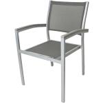 Chaises de jardin aluminium Etc-Shop gris anthracite en aluminium empilables 