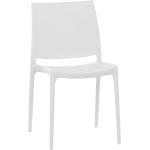 Chaises de jardin design blanches en plastique 