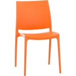 Chaises de jardin design orange en plastique 