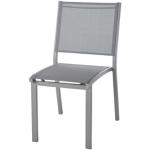 Chaises de jardin design gris acier en aluminium empilables en promo 