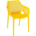Chaises de jardin design Alter Ego jaunes en plastique empilables en solde 