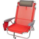 Chaises design rouges en aluminium pliables 