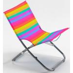 Chaises de plage multicolores en acier pliables 