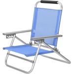 Chaises de plage Helloshop26 bleues en aluminium pliables 
