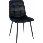 Chaises design Clp noires en velours contemporaines 