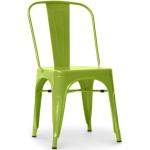 Chaises design vert clair en métal industrielles 
