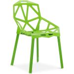 Privatefloor - Chaise de salle à manger design - Hit Vert - Métal, pp - Vert