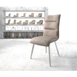 Chaises design DeLife taupe en acier en promo 