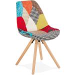 Chaises en bois Paris Prix multicolores patchwork en hêtre en promo 