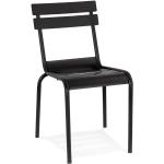 Chaise design 'ROMEO' en métal noir empilable