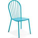 Chaises design bleues en métal 