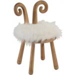 Chaises en bois marron en bois à motif moutons 