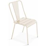 Chaises design blanc d'ivoire en métal industrielles 