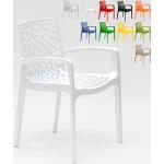 Chaise en polypropylène accoudoirs jardin café Grand Soleil Gruvyer Arm Couleur: Blanc