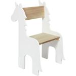 Chaises en bois Paris Prix blanches en bois à motif licornes en promo 