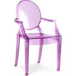 Chaises en plastique violettes en plastique 